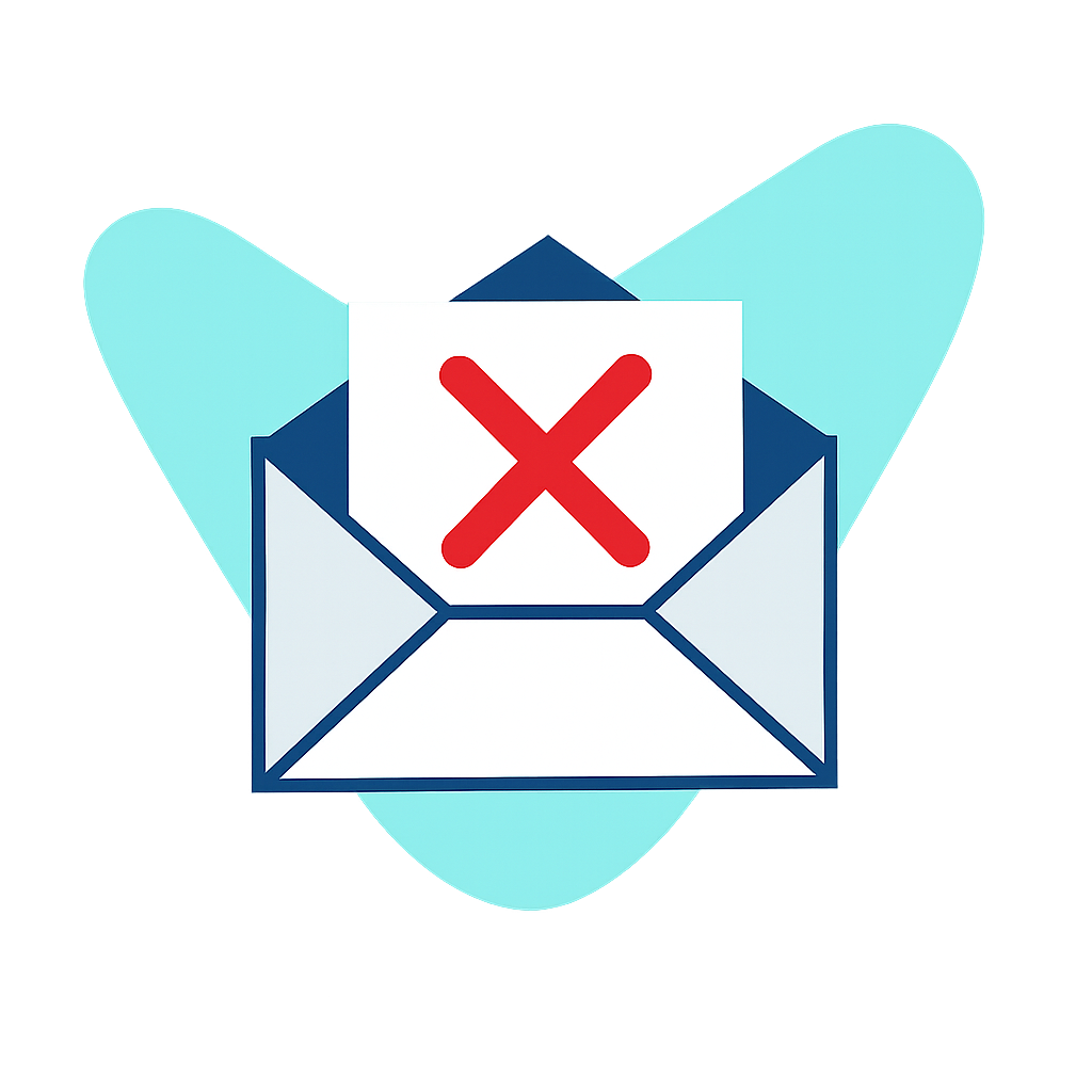 Icono de correo con el logo de Visualfy de fondo